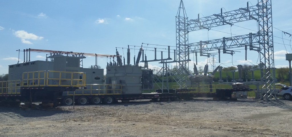 A large electrical equipment on a trailer
Description automatically generated