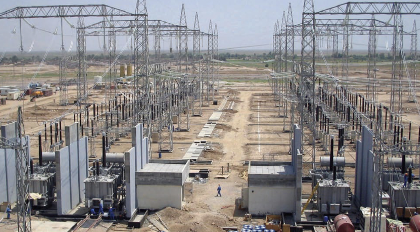 A high angle view of a power plant
Description automatically generated
